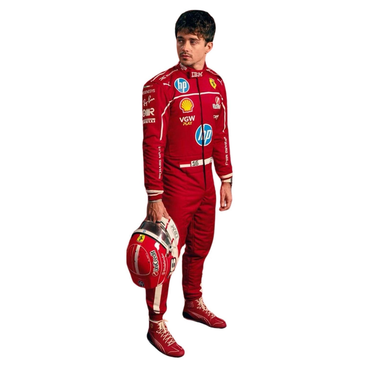 Charles Leclerc 2025 Racing Suit Replica: charles Leclerc F1 Race Replica Ferrari Grand Prix Suit.