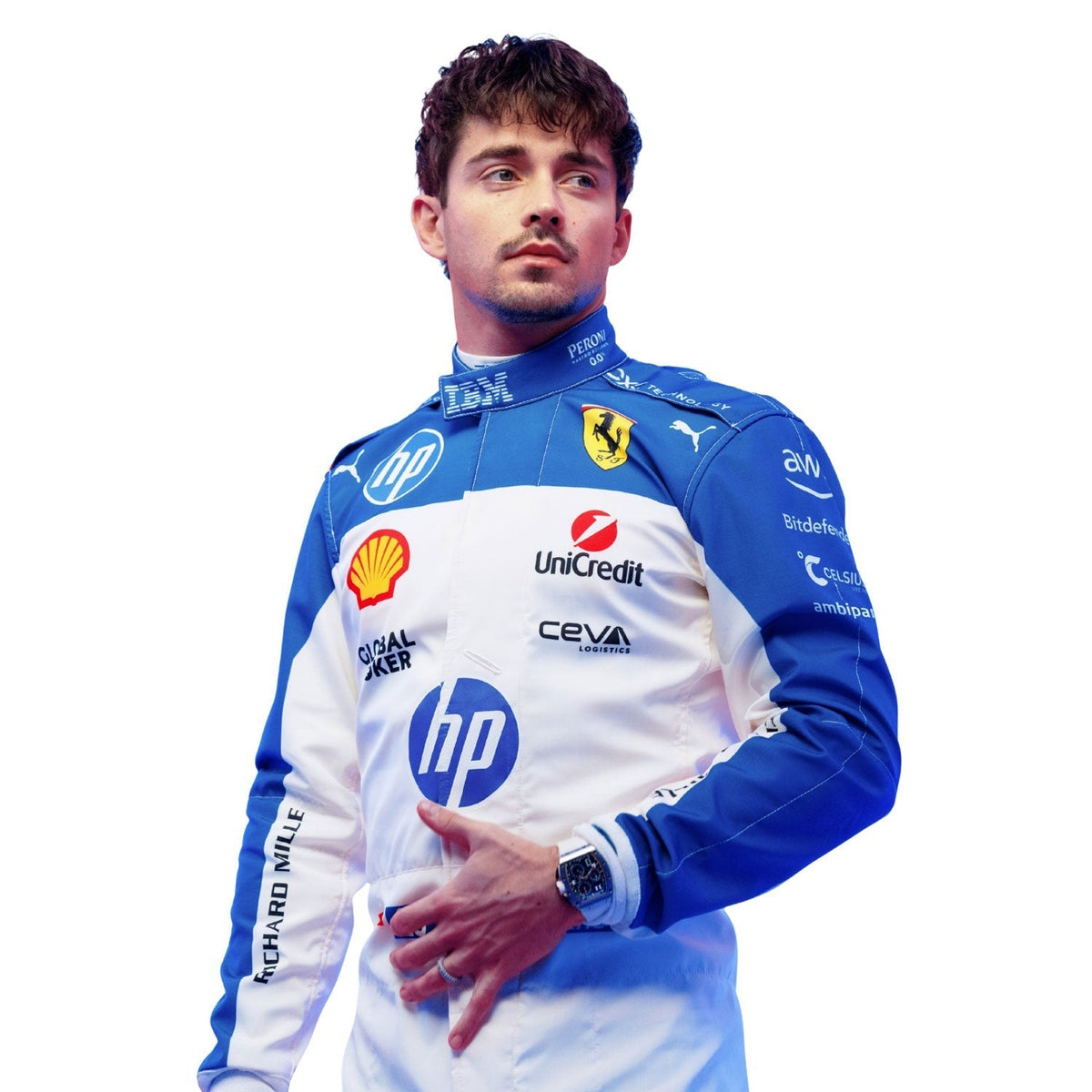Charles Leclerc Miami GP 2025 Racing Suit Replica: charles Leclerc F1 Race Replica Ferrari Miami GP Motorsport Suit.