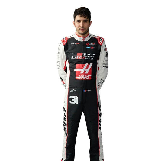2026 Esteban Ocon Racing Suit Replica: esteban Ocon F1 Race Haas Grand Prix Suit.
