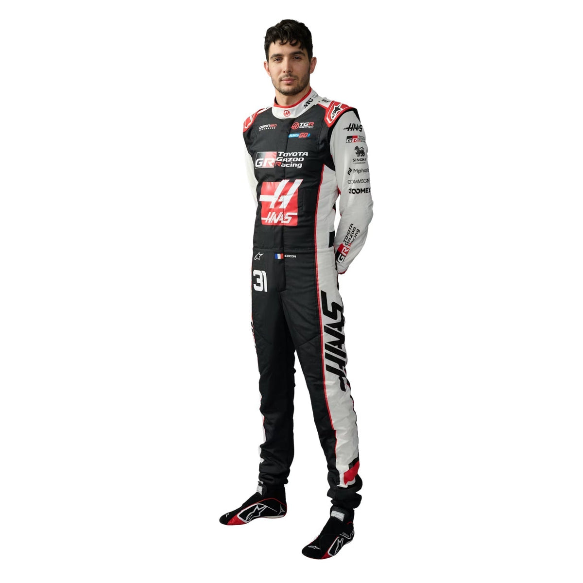 2026 Esteban Ocon Racing Suit Replica: esteban Ocon F1 Race Haas Grand Prix Suit.
