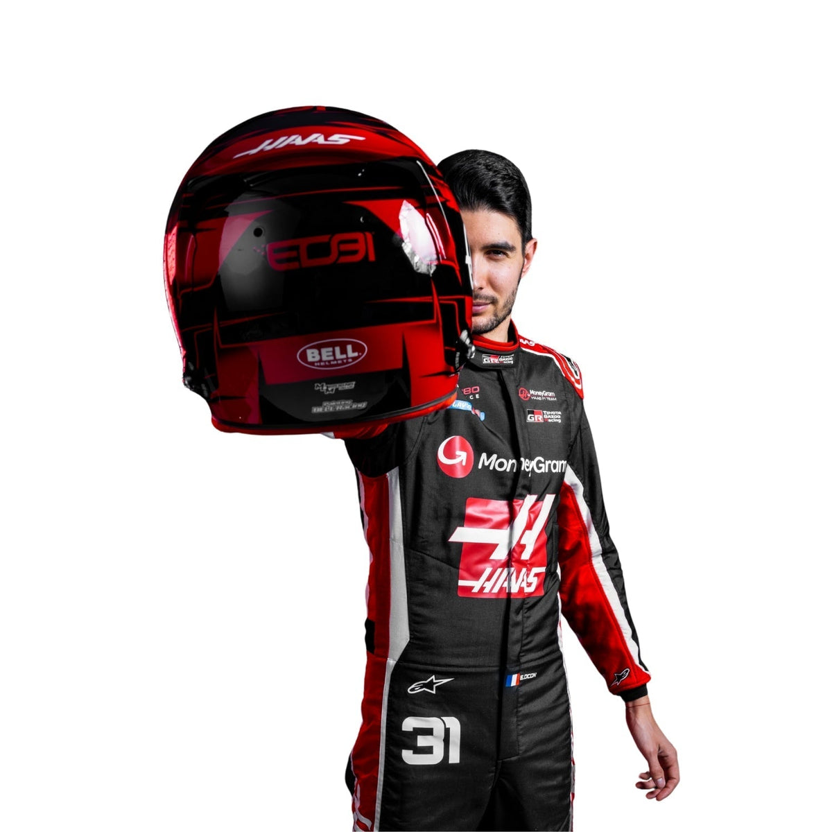 Esteban Ocon 2025 Racing Suit Replica: esteban Ocon F1 Race Replica Haas Grand Prix Suit.