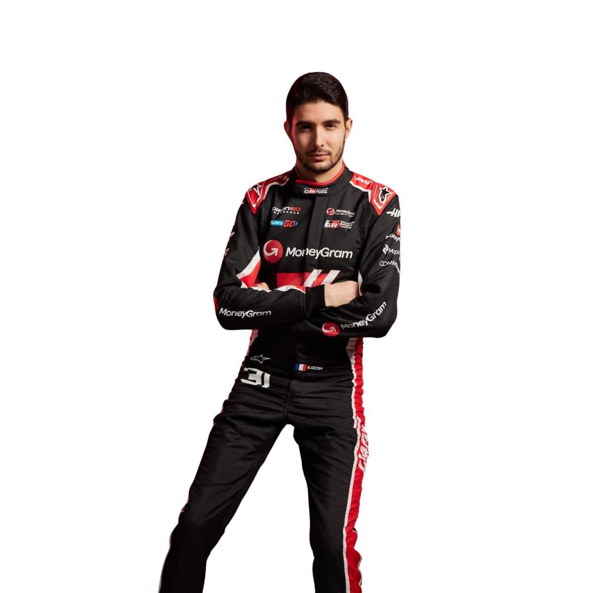 Esteban Ocon 2025 Racing Suit Replica: esteban Ocon F1 Race Replica Haas Grand Prix Suit.