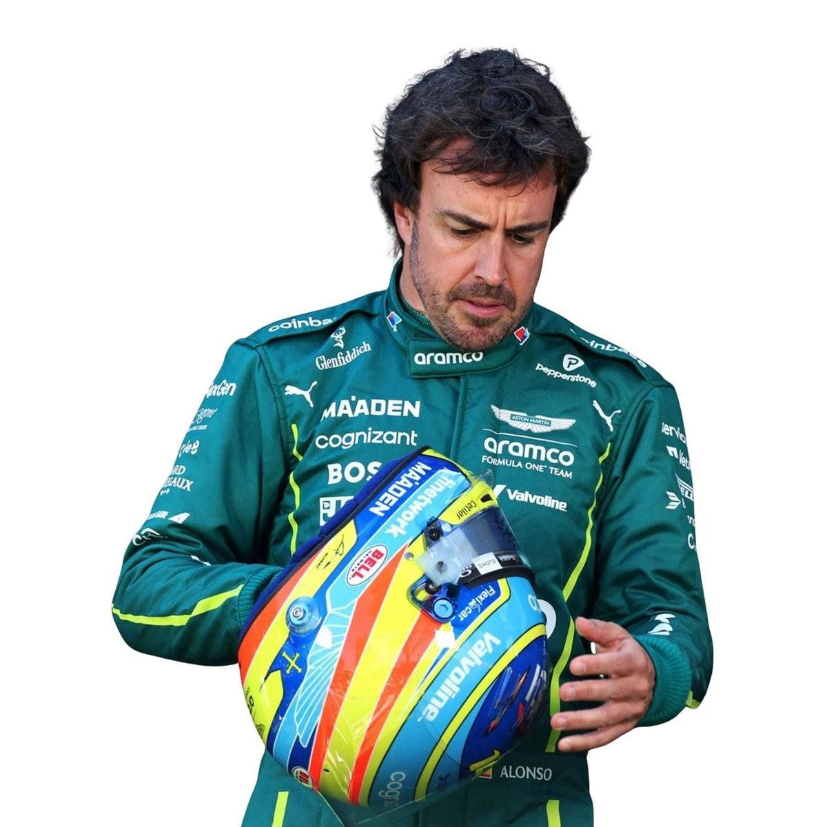 Fernando Alonso Racing Suit Replica 2025: fernando Alonso F1 Race Aston Martin Grand Prix Suit.