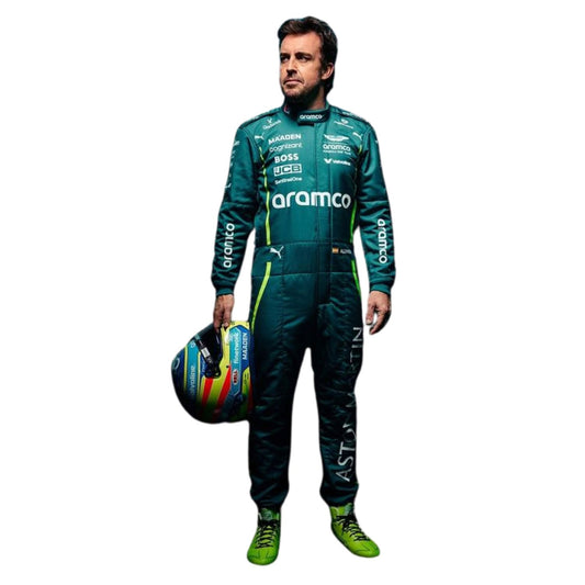 Fernando Alonso Racing Suit Replica 2025: fernando Alonso F1 Race Aston Martin Grand Prix Suit.