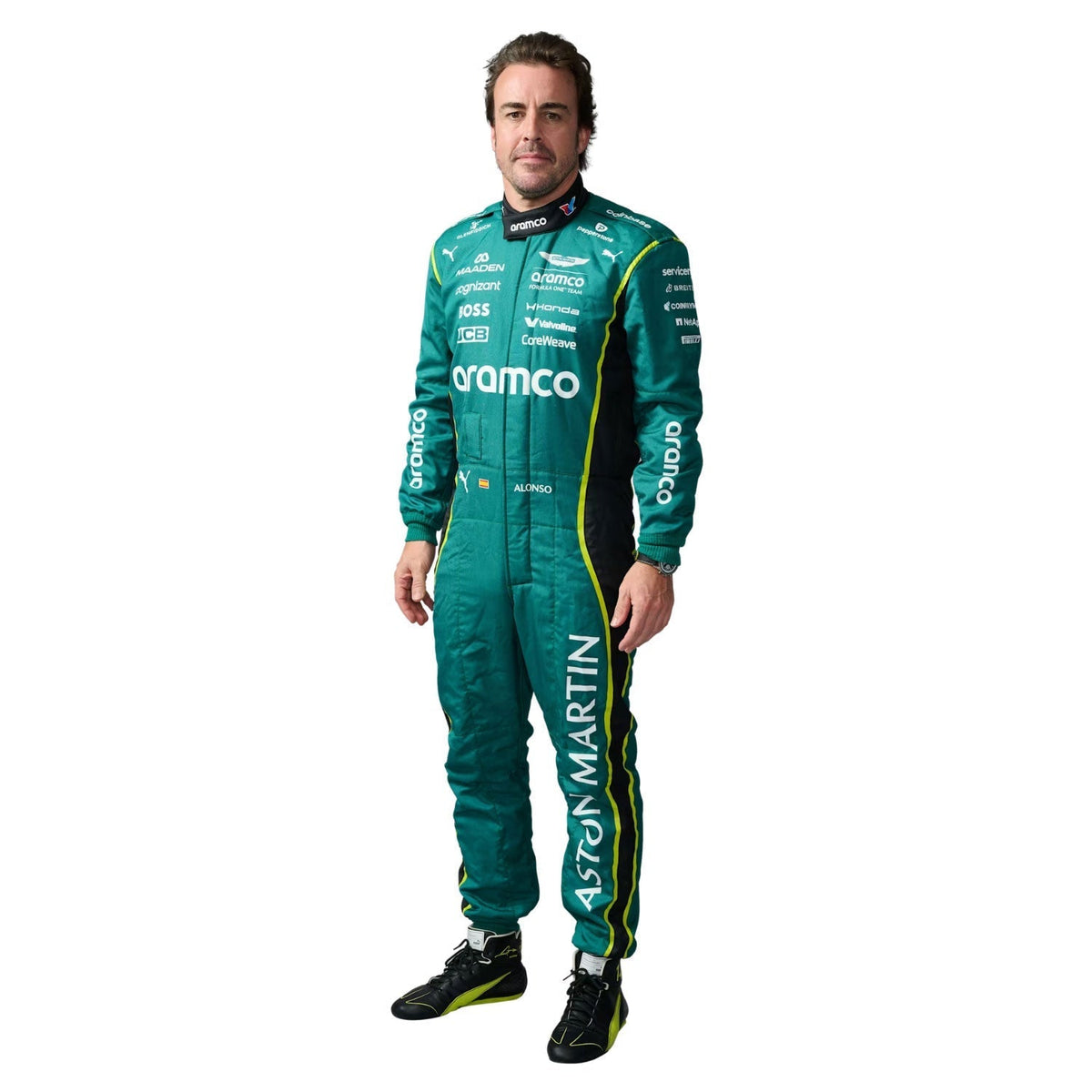 Fernando Alonso Racing Suit Replica 2026: fernando Alonso F1 Race Replica Aston Martin Grand Prix Suit.