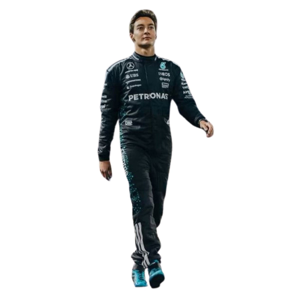 2025 George Russell Racing Suit Replica: george Russell F1 Race Replica Mercedes Driver Suit.