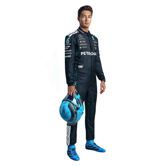 2025 George Russell Racing Suit Replica: george Russell F1 Race Replica Mercedes Driver Suit.