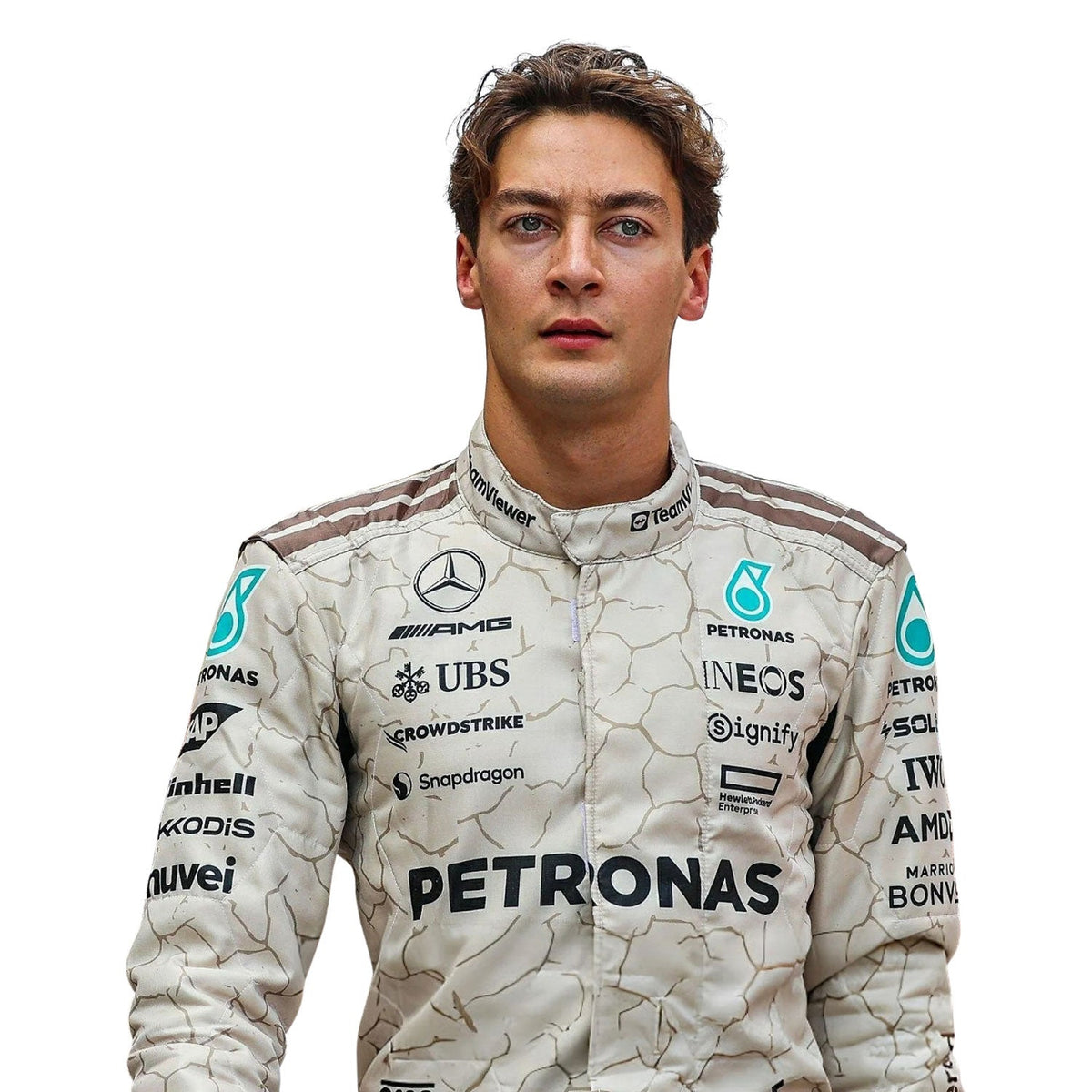 George Russell Usa Austin GP 2025 Racing Suit Replica: george Russell F1 Race Replica Mercedes USA Austin GP Grand Prix Suit.