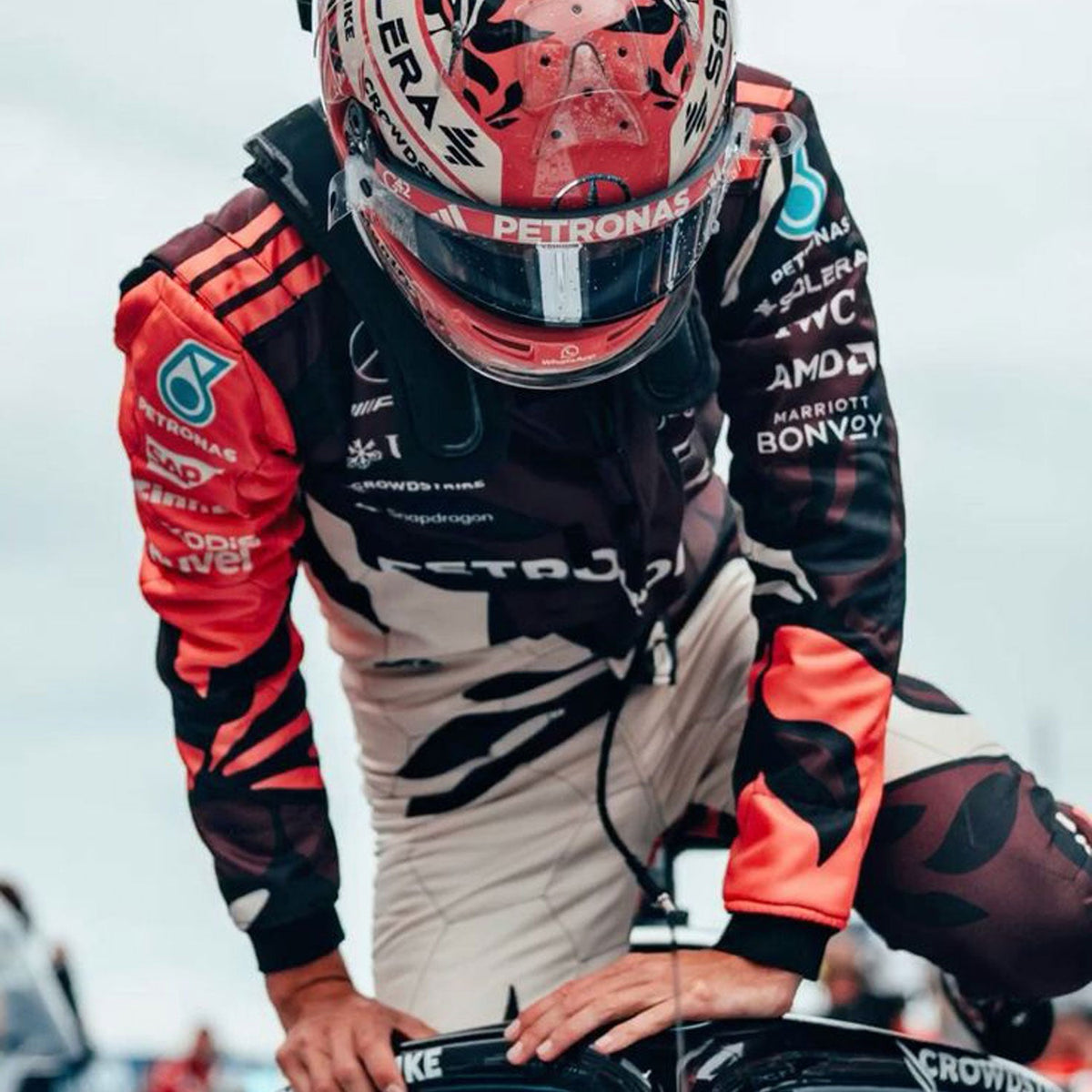2025 Racing Suit Replica – George Russell Miami GP: george Russell F1 Race Replica Mercedes Miami GP Grand Prix Suit.
