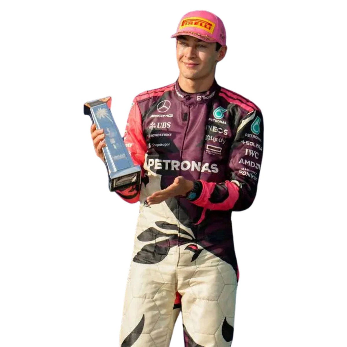 2025 Racing Suit Replica – George Russell Miami GP: george Russell F1 Race Replica Mercedes Miami GP Grand Prix Suit.