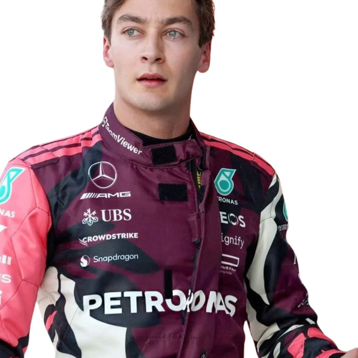 2025 Racing Suit Replica – George Russell Miami GP: george Russell F1 Race Replica Mercedes Miami GP Grand Prix Suit.