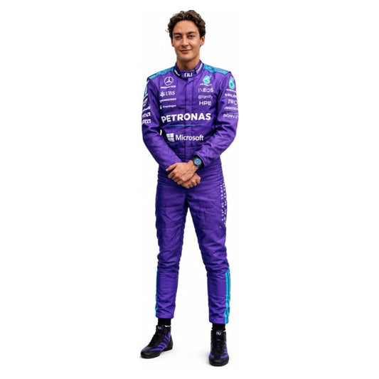 2026 Racing Suit Replica – George Russell Miami GP: george Russell F1 Race Mercedes Miami GP Motorsport Suit.