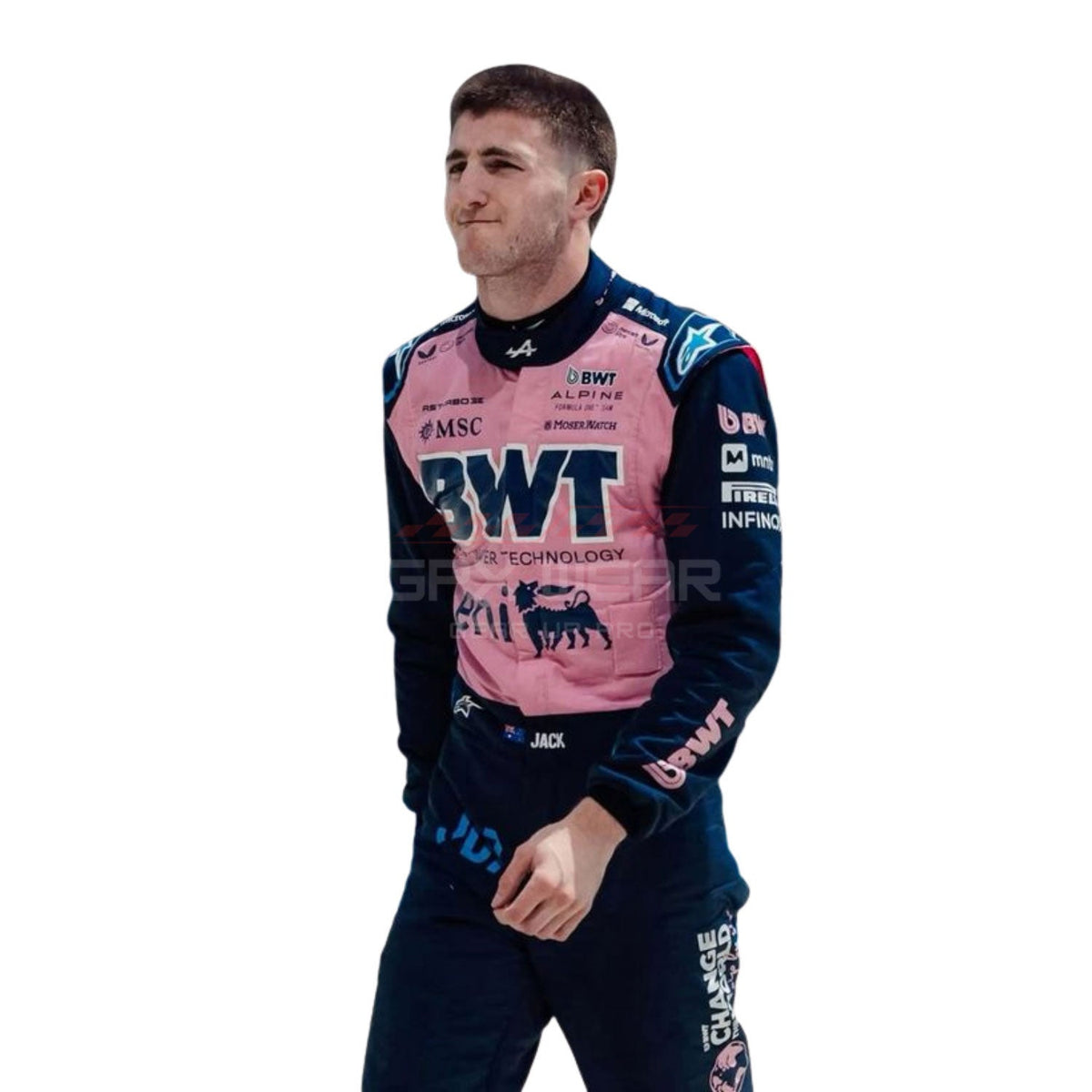 2025 Jack Doohan Racing Suit Replica: jack Doohan F1 Race Alpine Motorsport Suit.