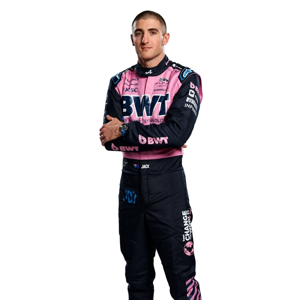 2025 Jack Doohan Racing Suit Replica: jack Doohan F1 Race Alpine Motorsport Suit.