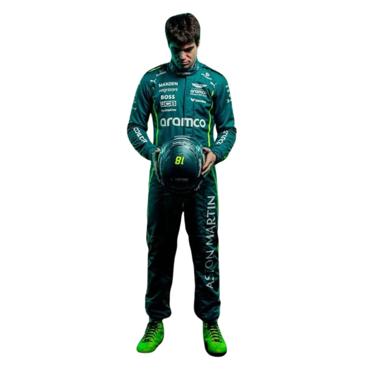 Lance Stroll Racing Suit Replica 2025: lance Stroll F1 Race Aston Martin Motorsport Suit.