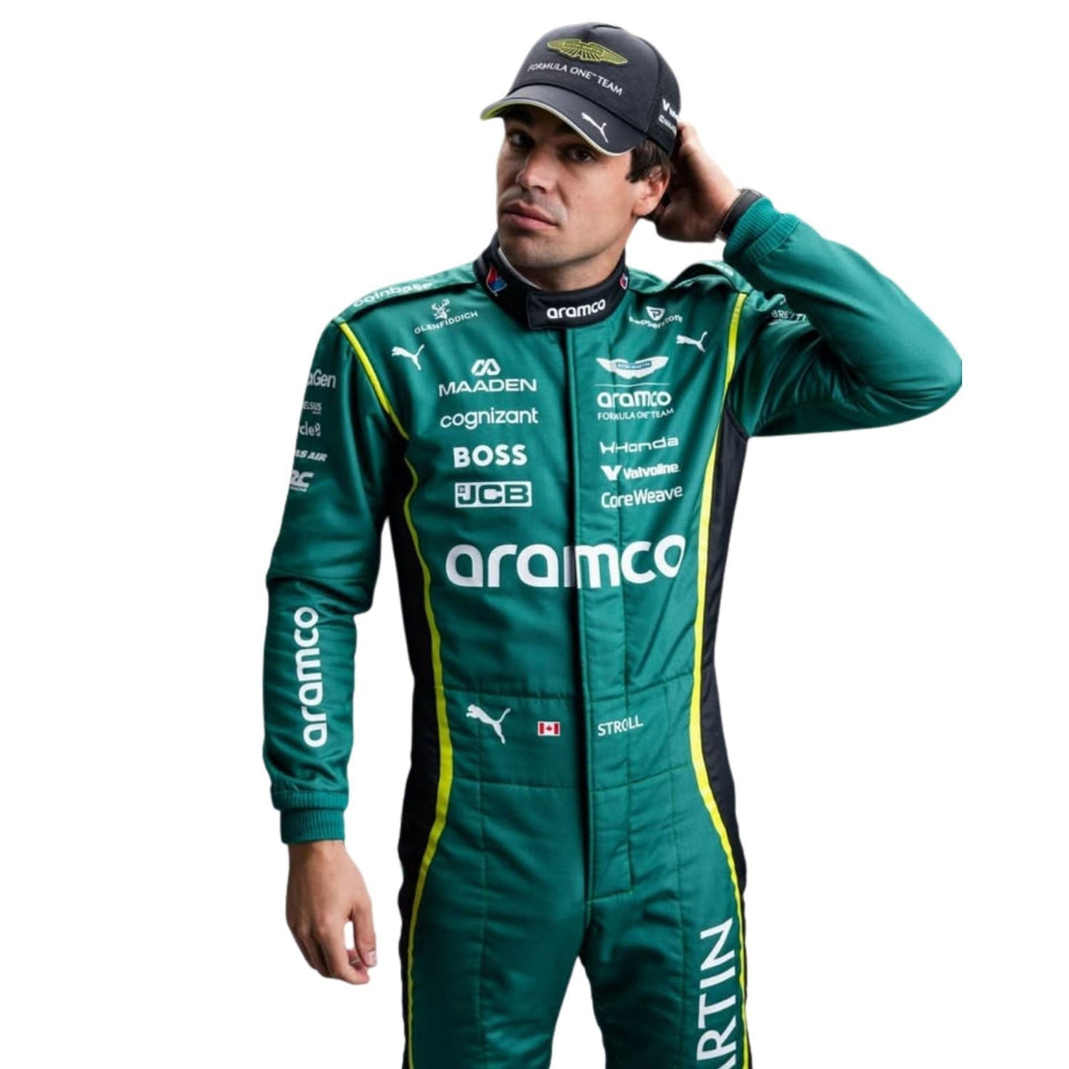 2026 Lance Stroll Racing Suit Replica: lance Stroll F1 Race Replica Aston Martin Grand Prix Suit.