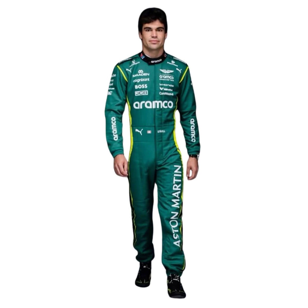 2026 Lance Stroll Racing Suit Replica: lance Stroll F1 Race Replica Aston Martin Grand Prix Suit.