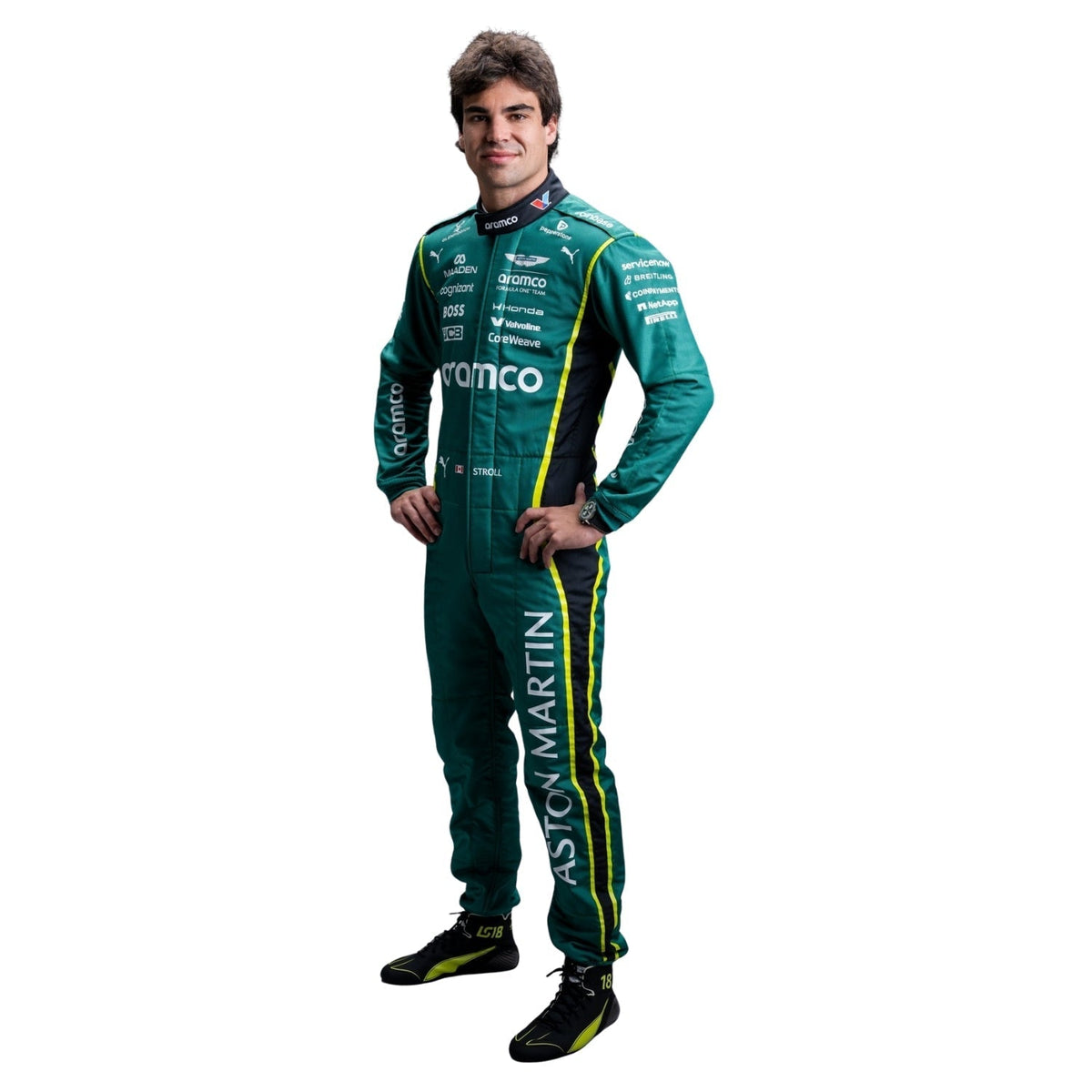 2026 Lance Stroll Racing Suit Replica: lance Stroll F1 Race Replica Aston Martin Grand Prix Suit.
