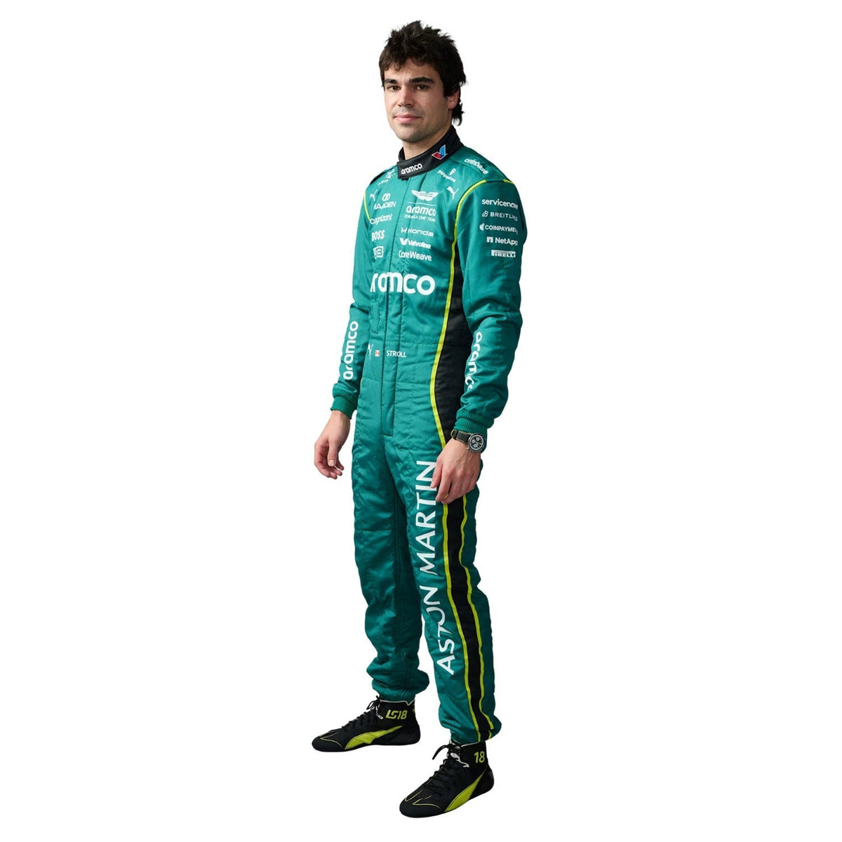 2026 Lance Stroll Racing Suit Replica: lance Stroll F1 Race Replica Aston Martin Grand Prix Suit.