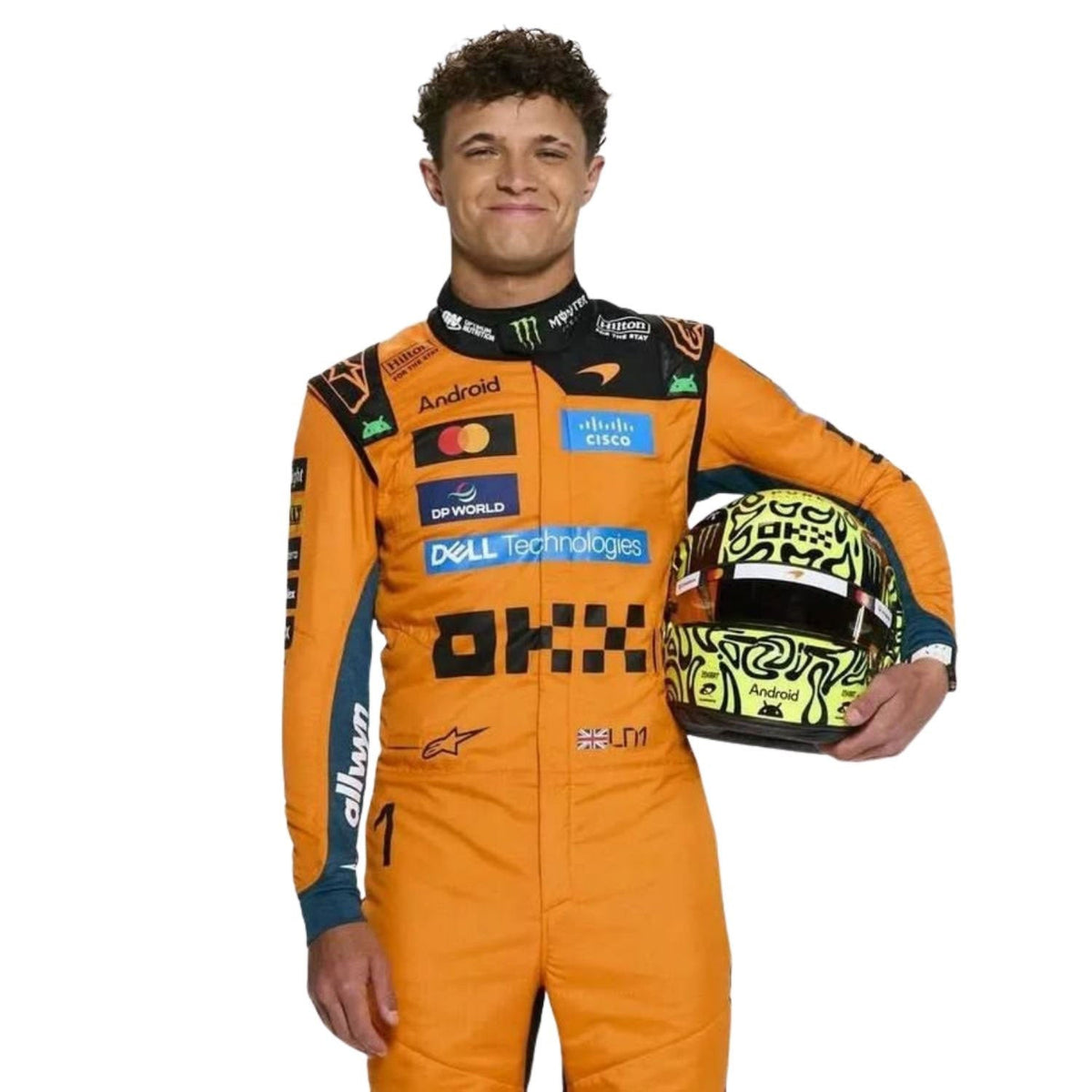 Lando Norris 2026 Racing Suit Replica: lando Norris F1 Race McLaren Motorsport Suit.