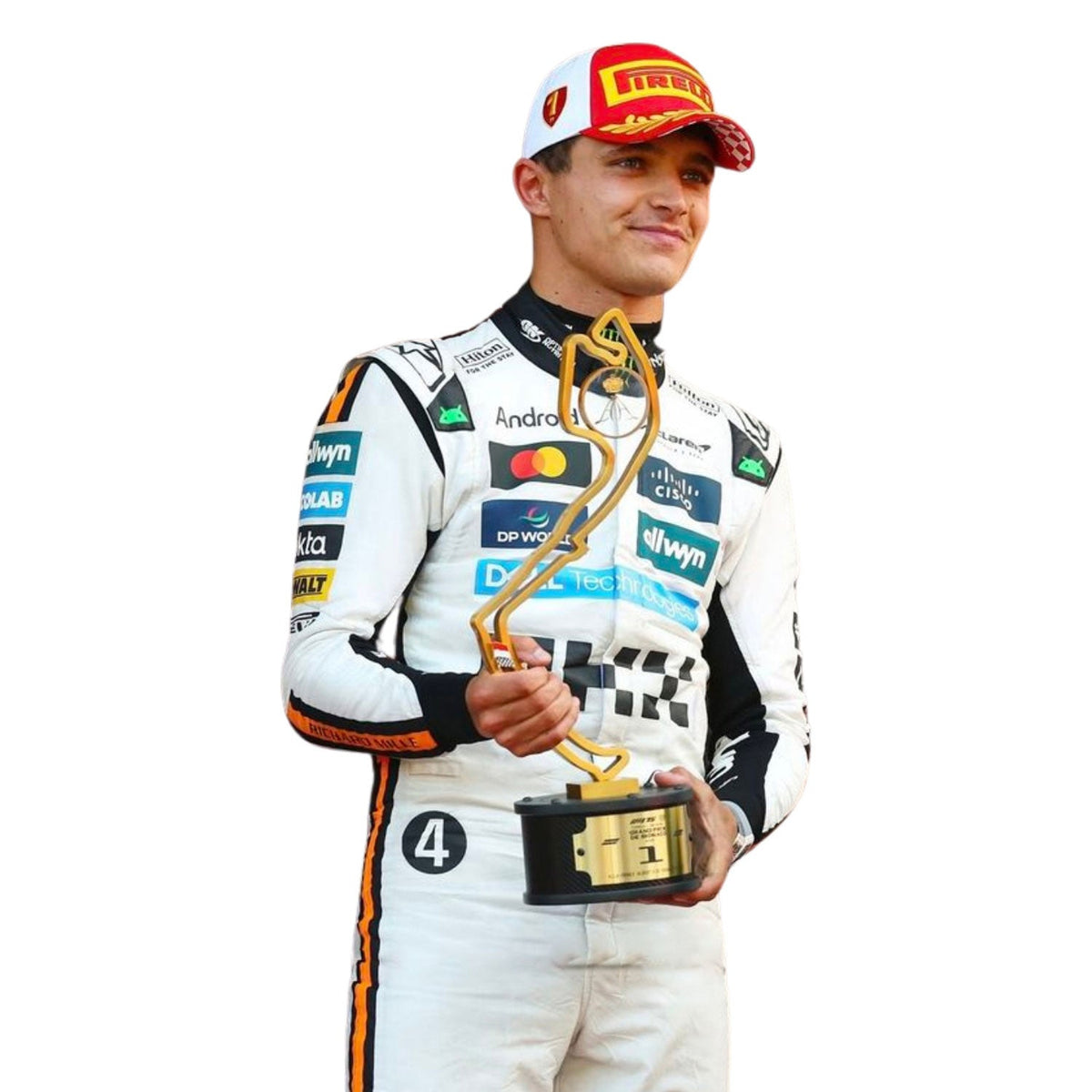 Lando Norris 2025 Racing Suit Replica – Monaco GP: lando Norris F1 Race McLaren Monaco GP Grand Prix Suit Close-Up View.
