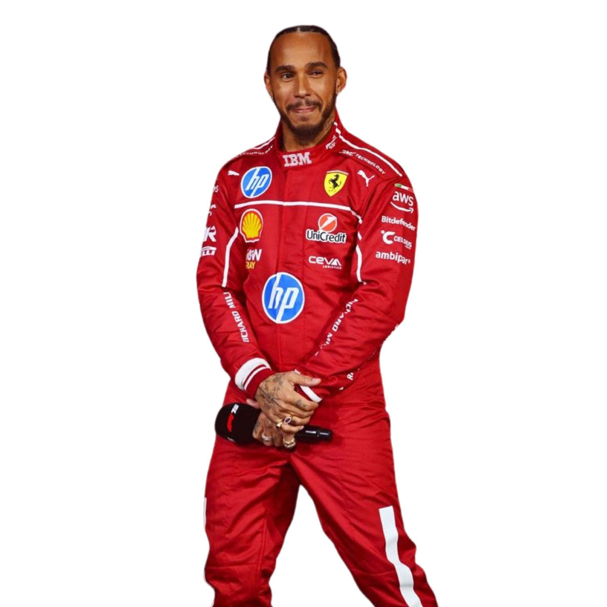 Lewis Hamilton 2025 Racing Suit Replica: lewis Hamilton F1 Race Ferrari Grand Prix Suit.
