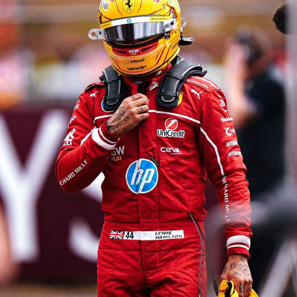 Lewis Hamilton 2025 Racing Suit Replica: lewis Hamilton F1 Race Ferrari Grand Prix Suit.