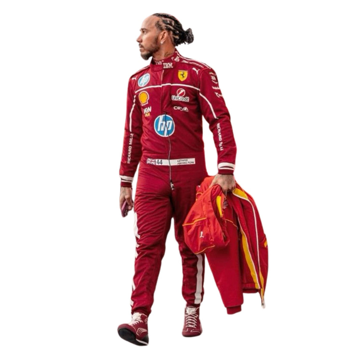 Lewis Hamilton 2025 Racing Suit Replica: lewis Hamilton F1 Race Ferrari Grand Prix Suit.
