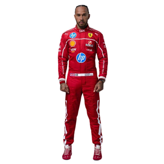 Lewis Hamilton 2025 Racing Suit Replica: lewis Hamilton F1 Race Ferrari Grand Prix Suit.