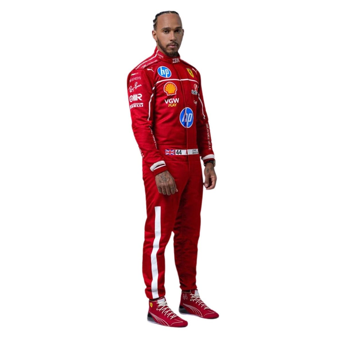 Lewis Hamilton 2025 Racing Suit Replica: lewis Hamilton F1 Race Ferrari Grand Prix Suit.