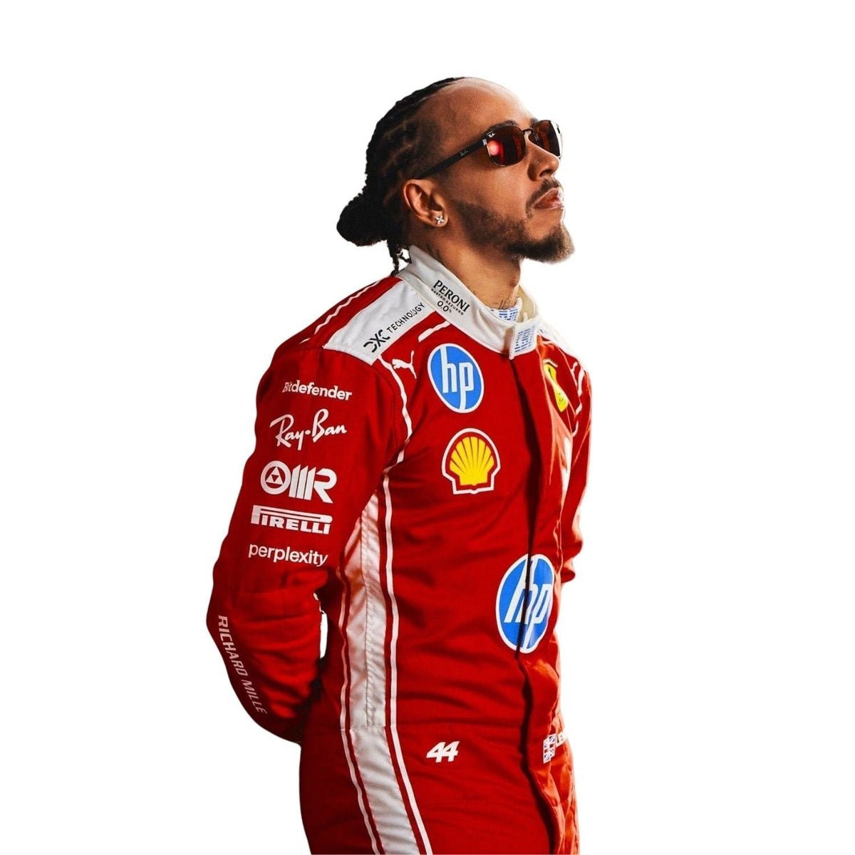 2026 Lewis Hamilton Racing Suit Replica: lewis Hamilton F1 Race Replica Ferrari Grand Prix Suit.