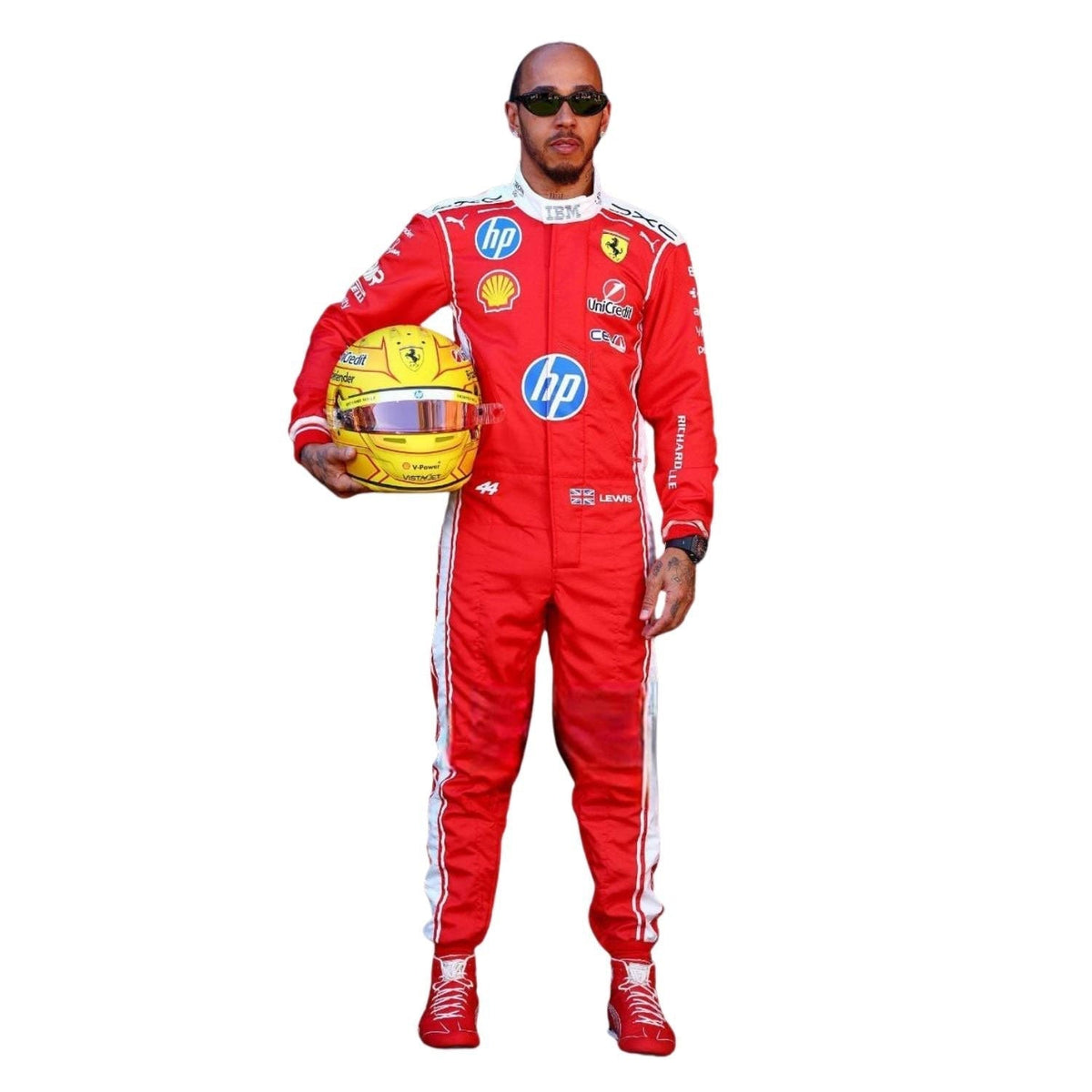 2026 Lewis Hamilton Racing Suit Replica: lewis Hamilton F1 Race Replica Ferrari Grand Prix Suit.