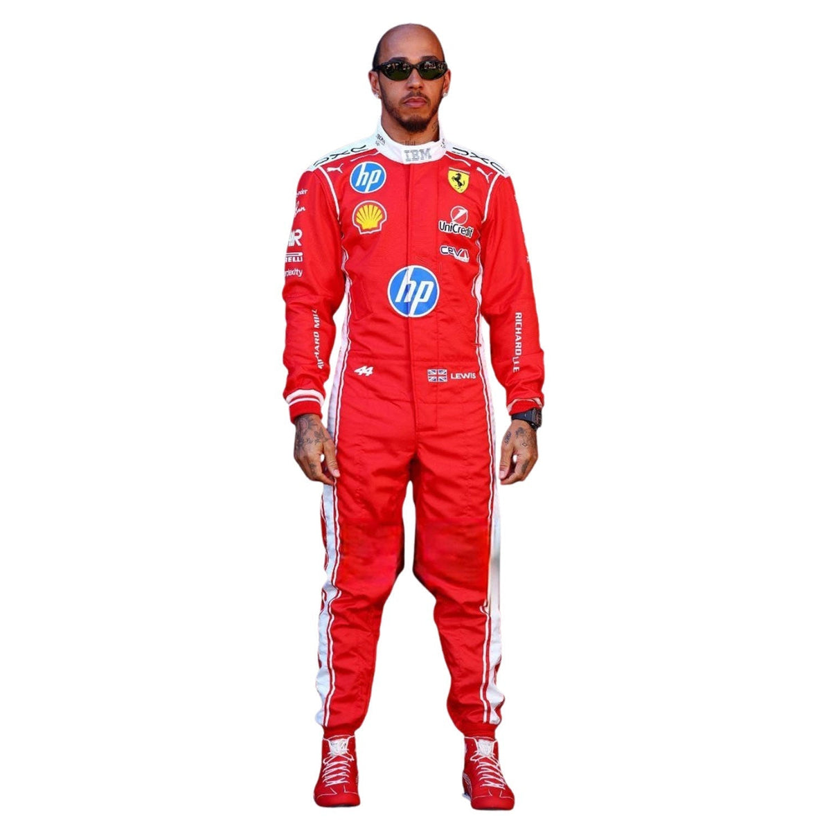2026 Lewis Hamilton Racing Suit Replica: lewis Hamilton F1 Race Replica Ferrari Grand Prix Suit.