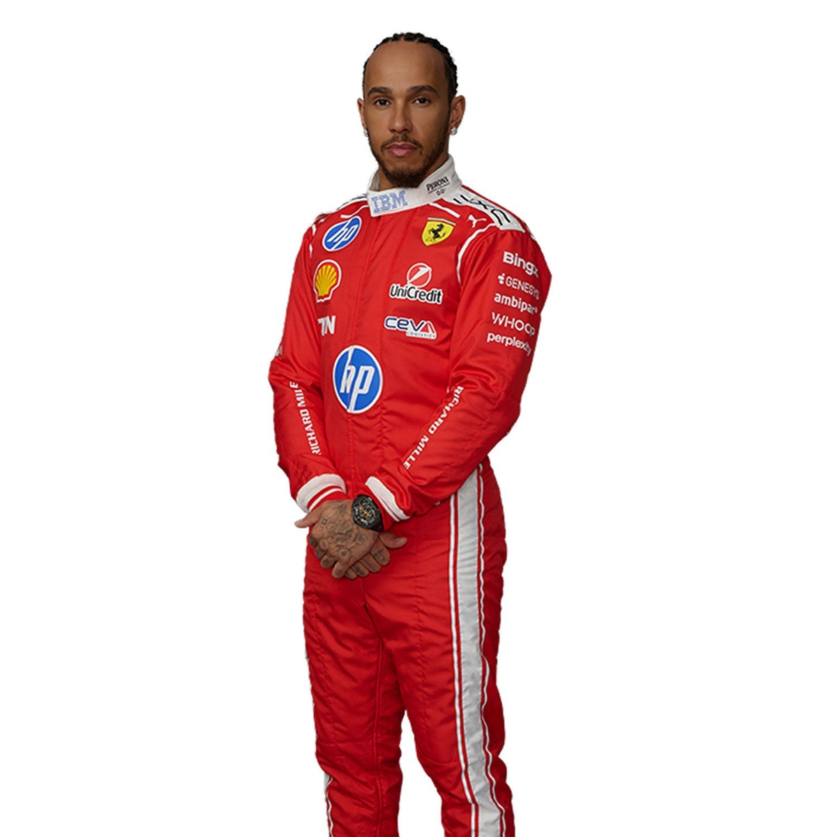 2026 Lewis Hamilton Racing Suit Replica: lewis Hamilton F1 Race Replica Ferrari Grand Prix Suit.