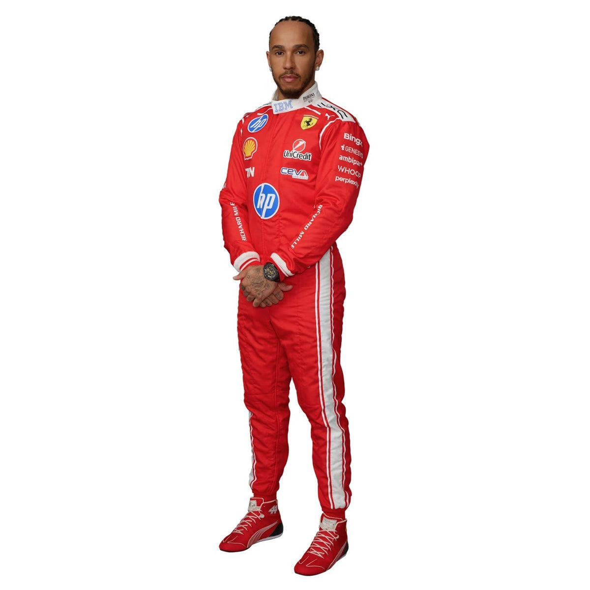 2026 Lewis Hamilton Racing Suit Replica: lewis Hamilton F1 Race Replica Ferrari Grand Prix Suit.