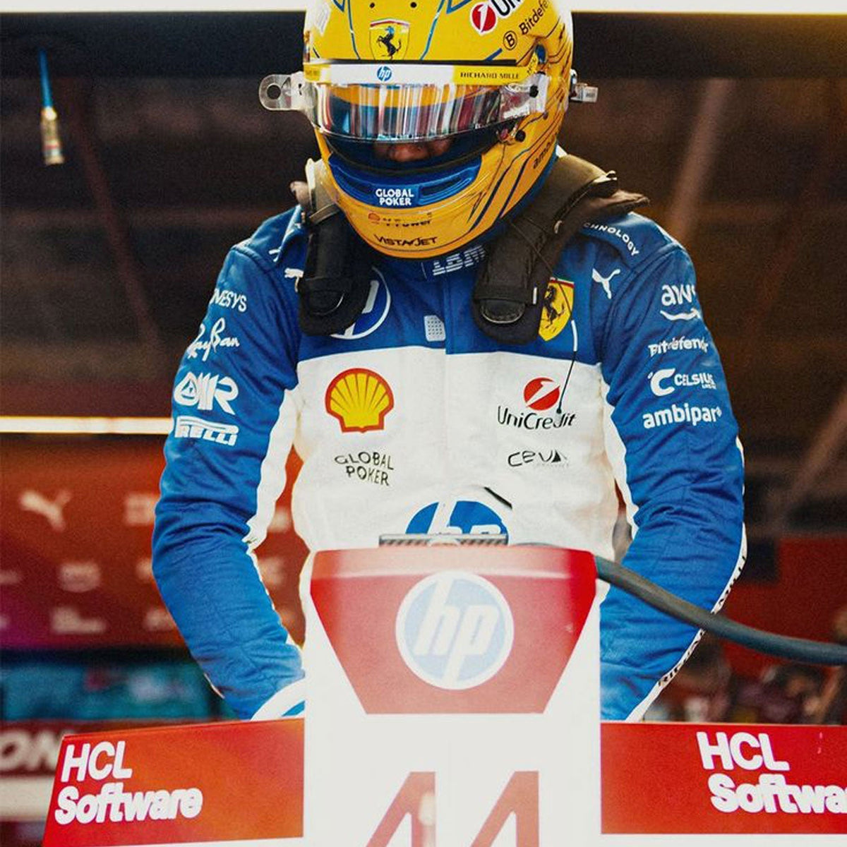 Lewis Hamilton Miami GP 2025 Racing Suit Replica: lewis Hamilton F1 Race Ferrari Miami GP Grand Prix Suit.