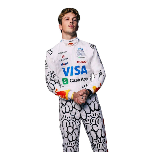 Liam Lawson Racing Suit Replica 2025 British GP: liam Lawson F1 Race Replica VCARB British GP Grand Prix Suit.