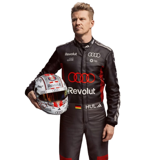 Nico Hulkenberg 2026 Racing Suit Replica: nico Hulkenberg F1 Race Replica Audi Motorsport Suit.
