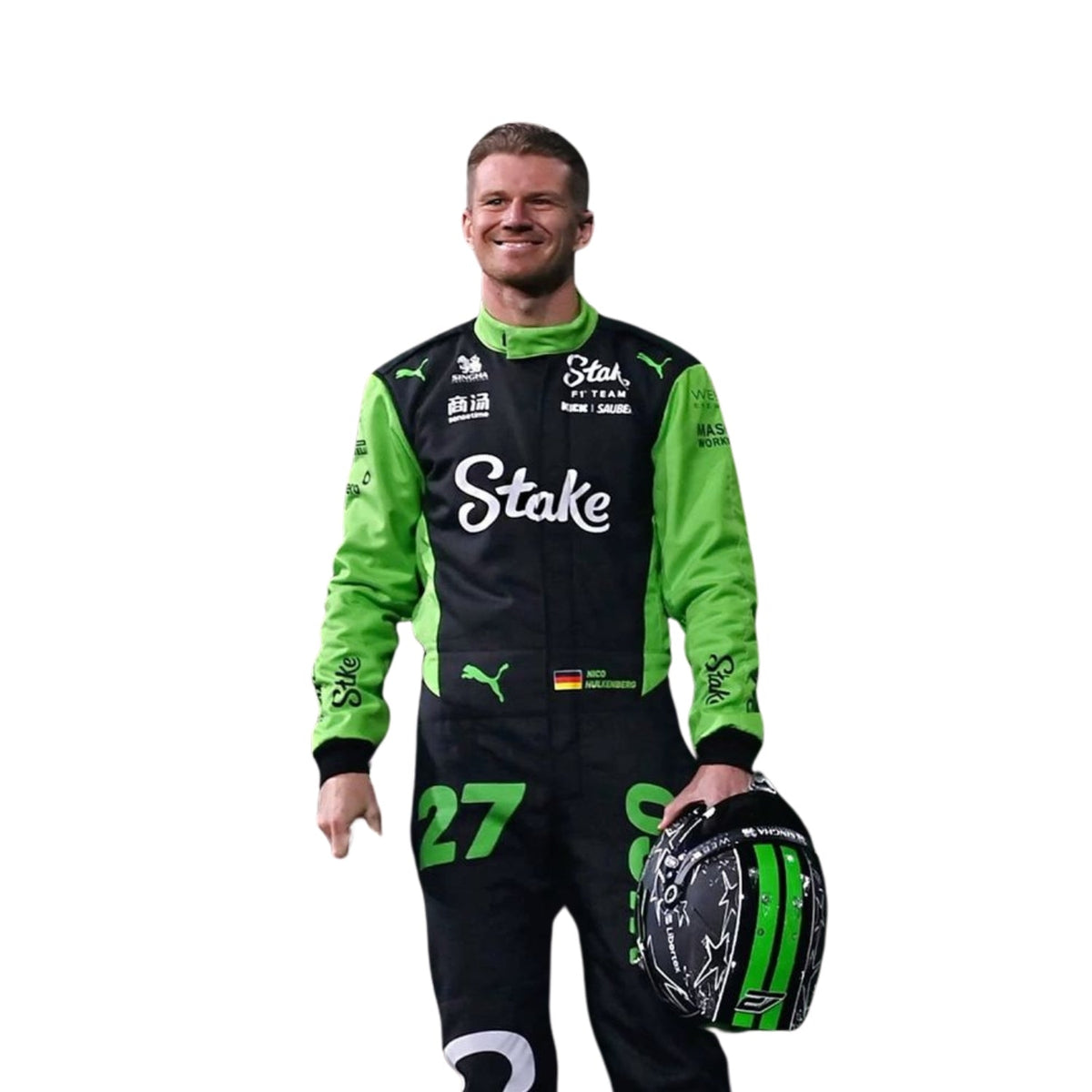 2025 Nico Hulkenberg Racing Suit Replica: nico Hulkenberg F1 Race Replica Kick Sauber Grand Prix Suit.