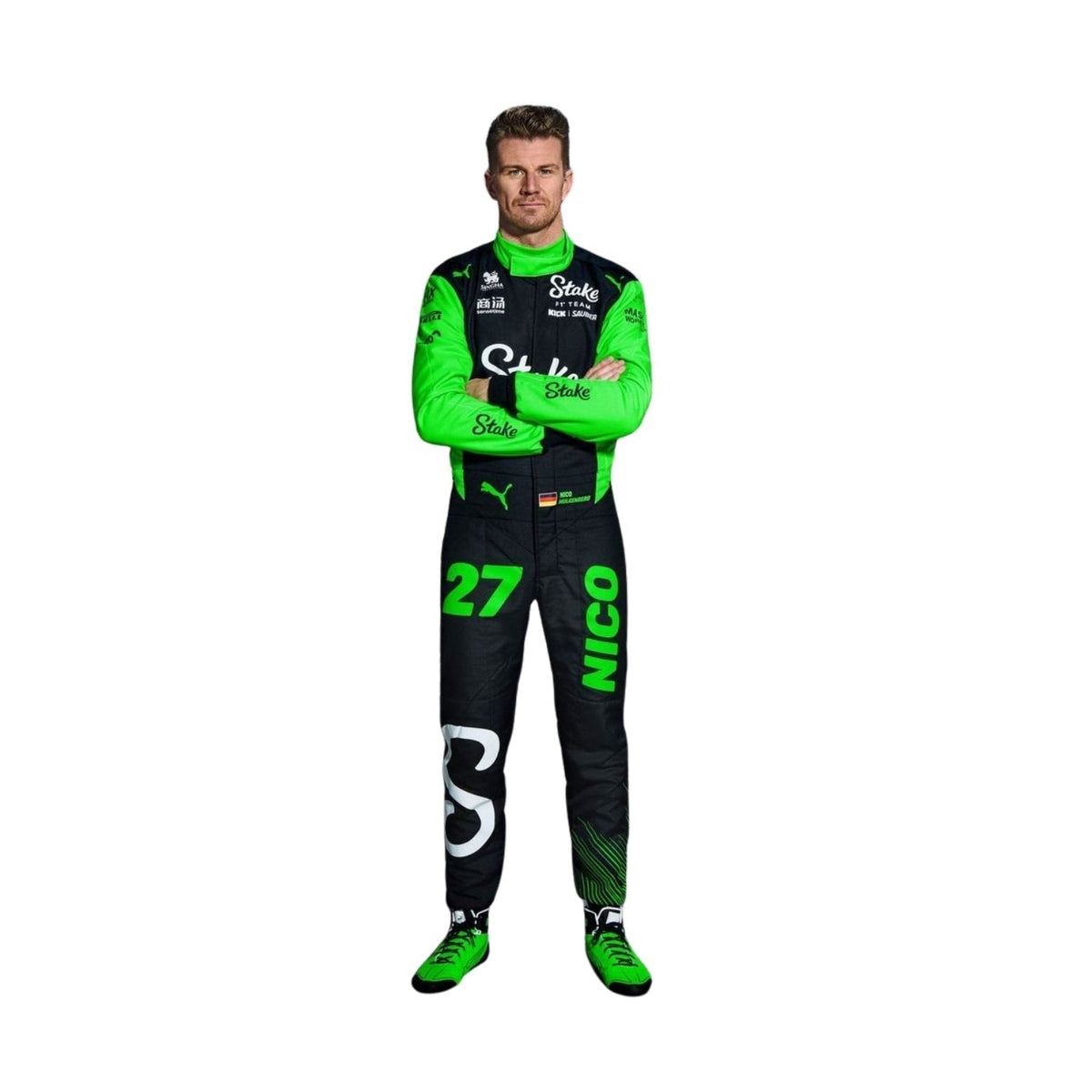 2025 Nico Hulkenberg Racing Suit Replica: nico Hulkenberg F1 Race Replica Kick Sauber Grand Prix Suit.