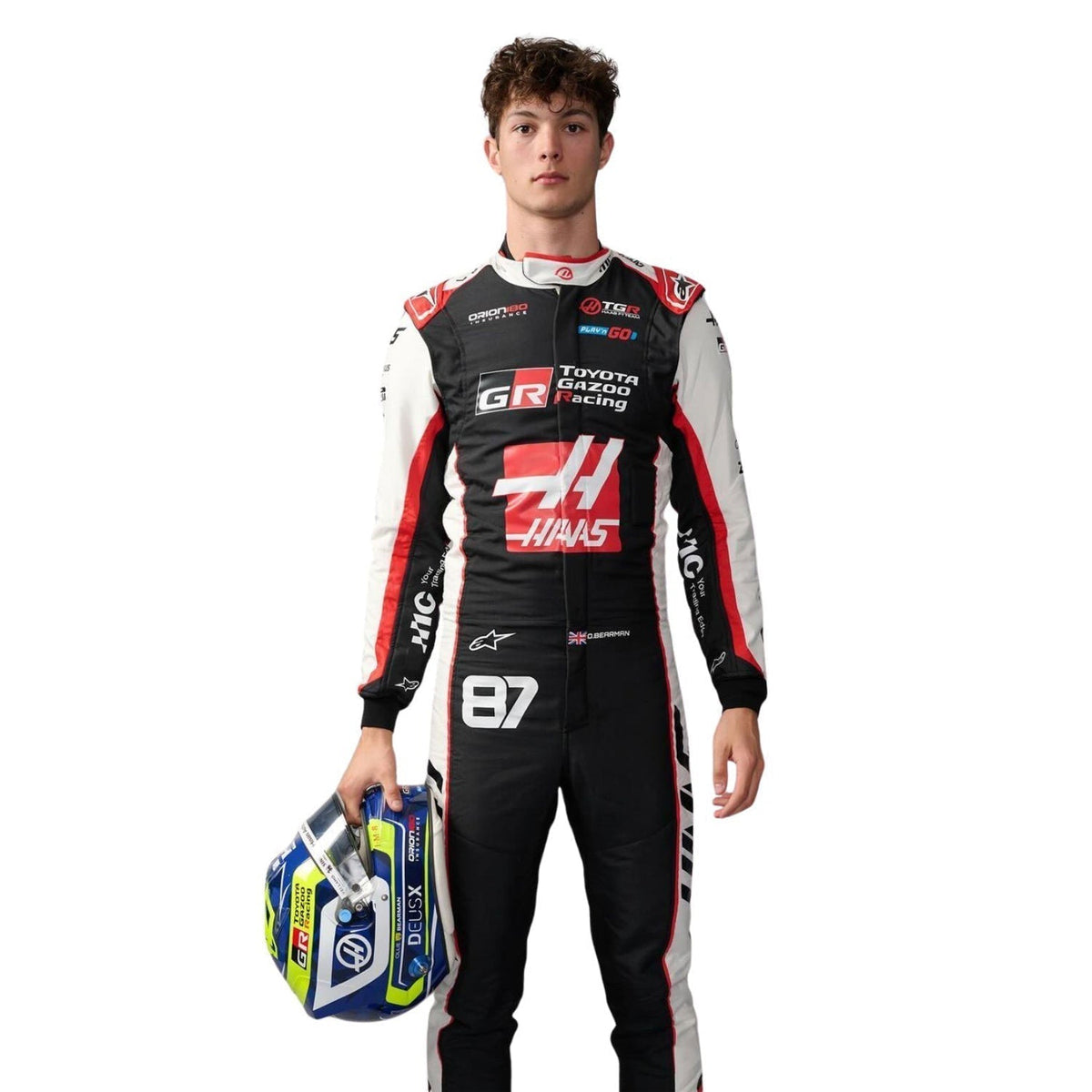 2026 Oliver Bearman Racing Suit Replica: oliver Bearman F1 Race Replica Haas Grand Prix Suit.
