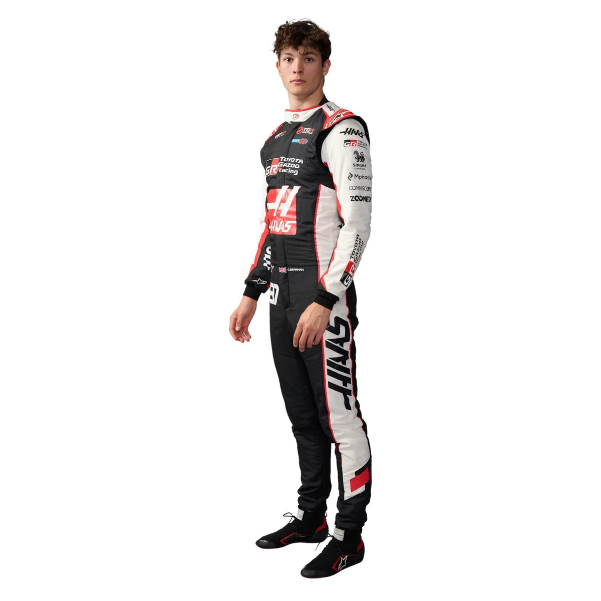 2026 Oliver Bearman Racing Suit Replica: oliver Bearman F1 Race Replica Haas Grand Prix Suit.