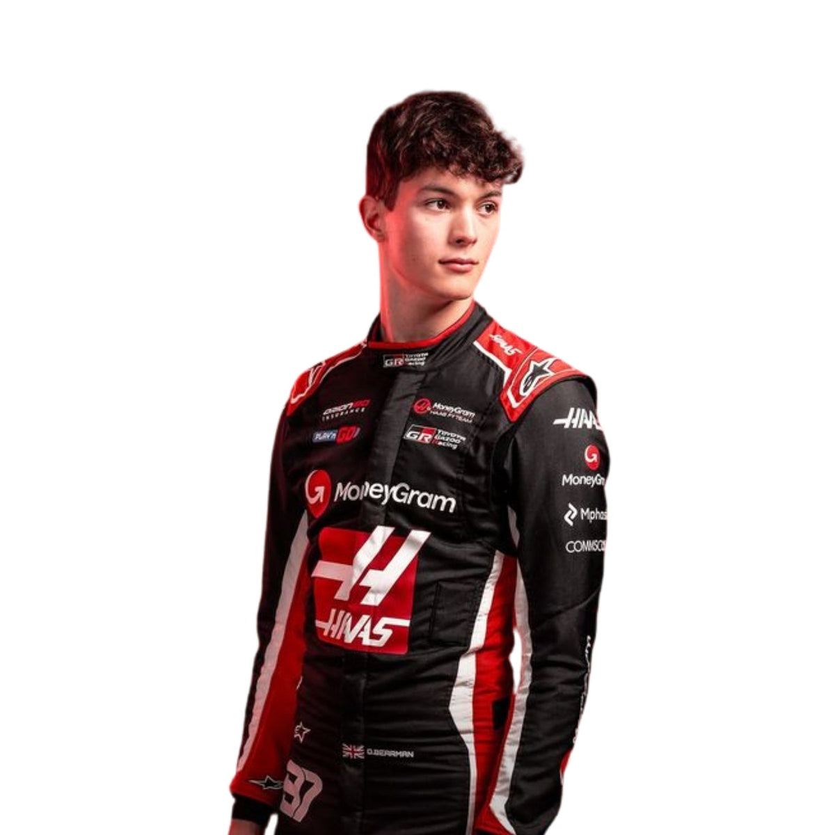 Oliver Bearman Racing Suit Replica 2025: oliver Bearman F1 Race Haas Grand Prix Suit.