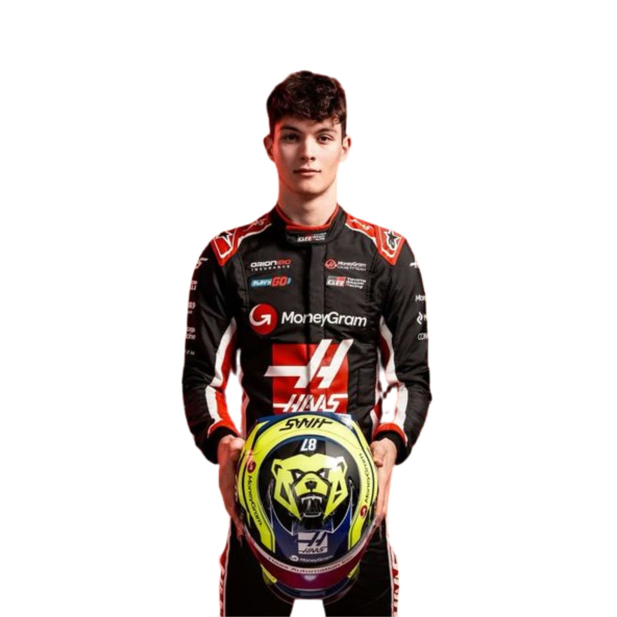 Oliver Bearman Racing Suit Replica 2025: oliver Bearman F1 Race Haas Grand Prix Suit.