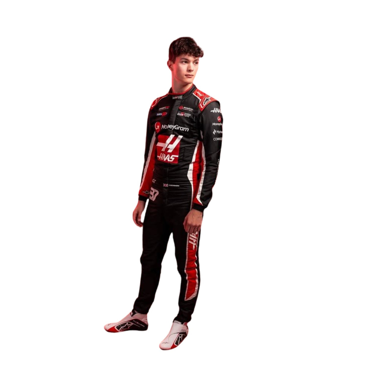 Oliver Bearman Racing Suit Replica 2025: oliver Bearman F1 Race Haas Grand Prix Suit.