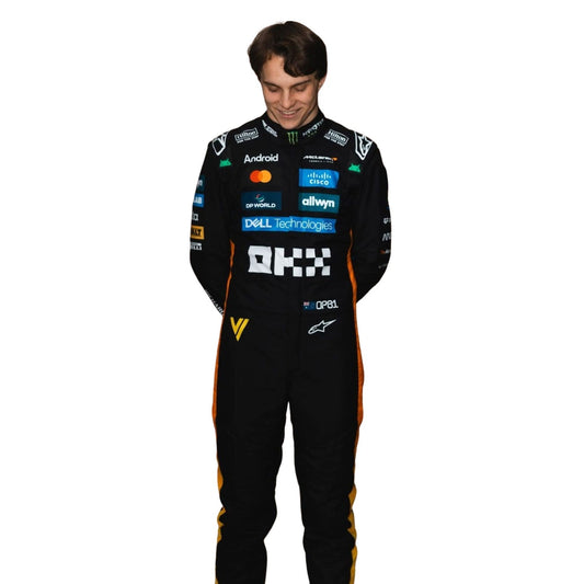 2025 Racing Suit Replica – Oscar Piastri Abu Dhabi: oscar Piastri F1 Race Replica McLaren Abu Dhabi GP Driver Suit.
