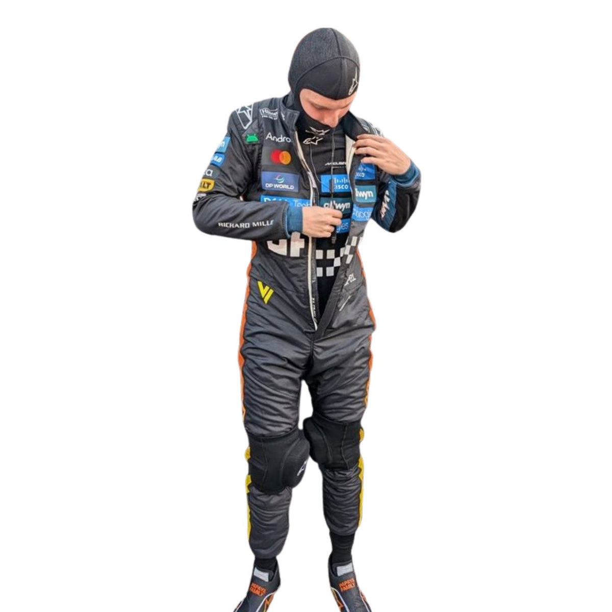 2025 Racing Suit Replica – Oscar Piastri Abu Dhabi: oscar Piastri F1 Race Replica McLaren Abu Dhabi GP Driver Suit.