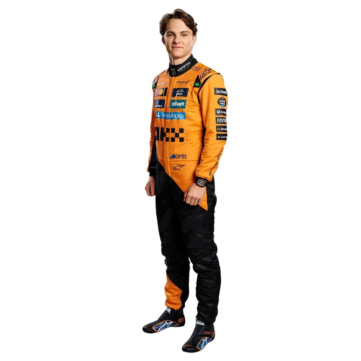 Oscar Piastri Racing Suit Replica 2025: oscar Piastri F1 Race Replica McLaren Motorsport Suit.