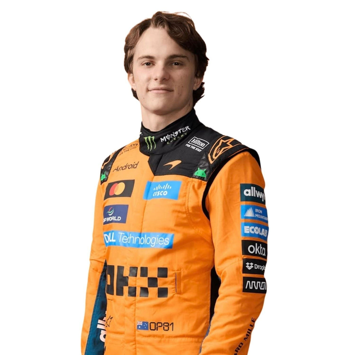 Oscar Piastri Racing Suit Replica 2026: oscar Piastri F1 Race Replica McLaren Motorsport Suit.