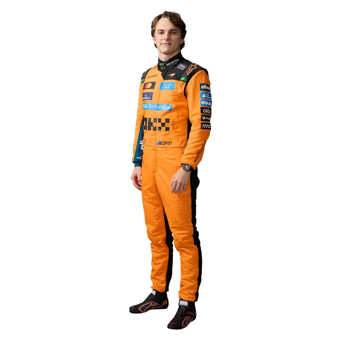 Oscar Piastri Racing Suit Replica 2026: oscar Piastri F1 Race Replica McLaren Motorsport Suit.